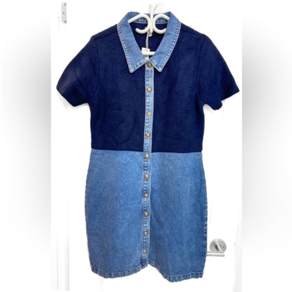 NWT - Anthropologie/Pilcro Denim Sweater Shirt Dress - Picture 4 of 7